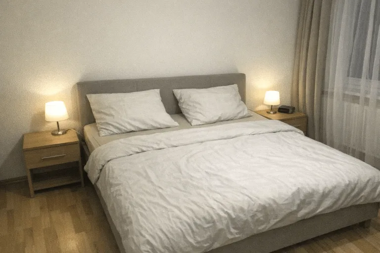 Ruhiges, ordentliches Schlafzimmer in Münchner Privathaus zur Bettwanzenbekämpfung