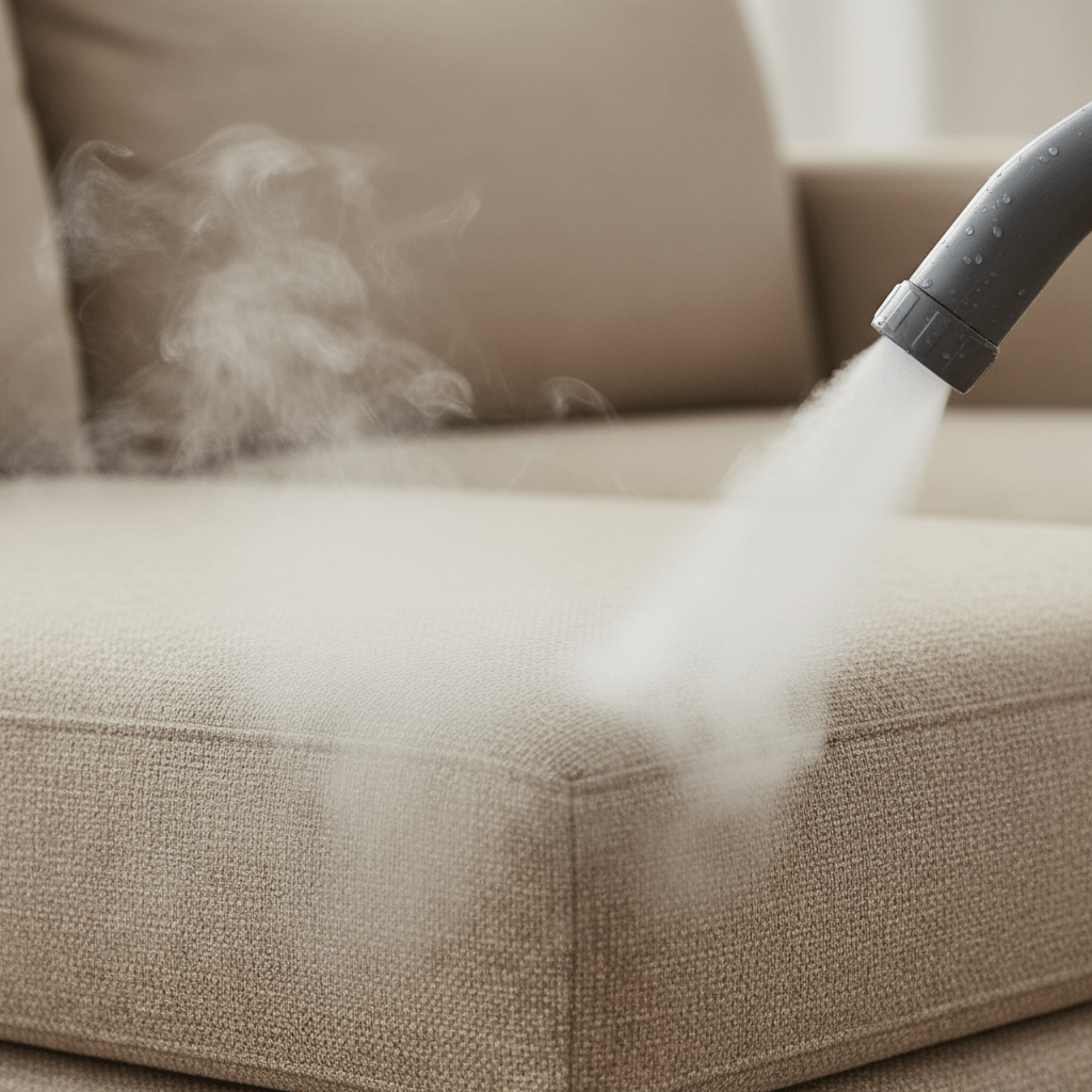 Dampfbehandlung von Polstermöbeln