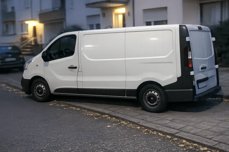 Neutrales Servicefahrzeug ohne Logos für diskrete Schädlingshilfe